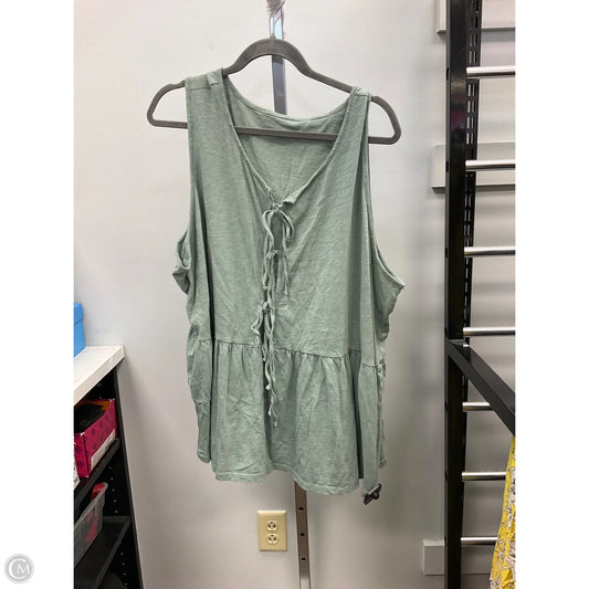 Top Sleeveless By Torrid In Green, Size: 4x