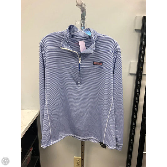 Athletic Sweatshirt Collar By Vineyard Vines In Striped Pattern, Size: L