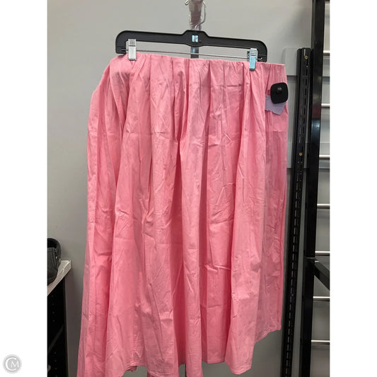 Skirt Midi By Eloquii In Pink, Size: 20