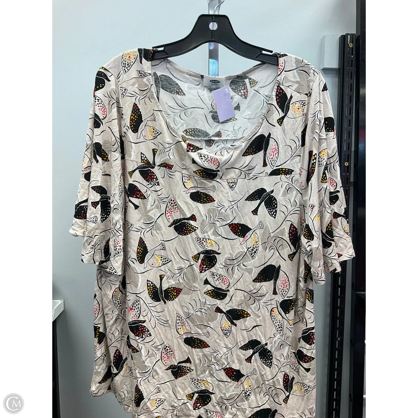 Top Short Sleeve By Old Navy In Cream, Size: Xxs