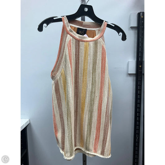 Top Sleeveless By W5 In Orange & Tan, Size: M