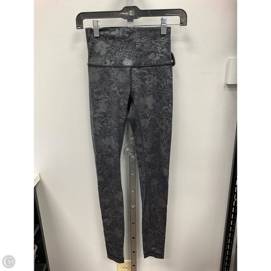 Athletic Leggings By Lululemon In Black & Green, Size: 2