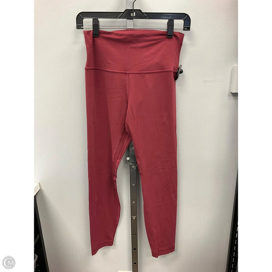 Athletic Leggings By Lululemon In Maroon, Size: 8