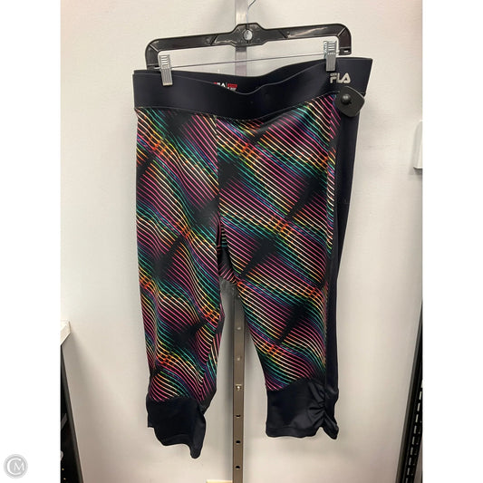 Athletic Leggings By Fila In Multi-colored, Size: 2x