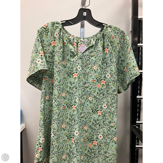 Top Short Sleeve By Clothes Mentor In Green, Size: Xl