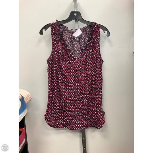 Top Short Sleeve By Daisy Fuentes In Black & Pink, Size: M