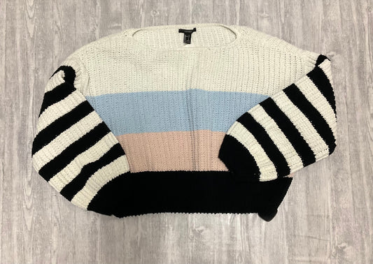 Sweater By Forever 21 In Striped Pattern, Size: L