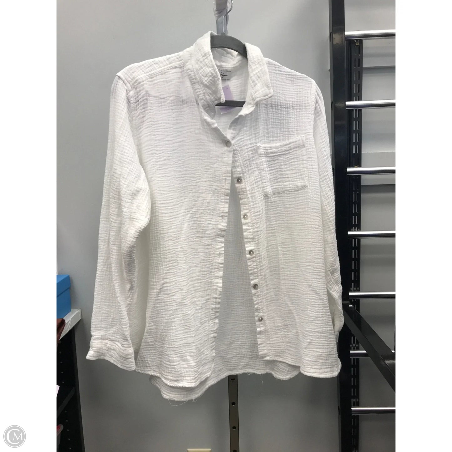Top Long Sleeve By Jessica Simpson In White, Size: Xl