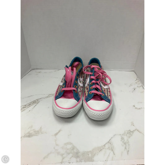 Shoes Sneakers By Converse In Blue & Pink, Size: 9