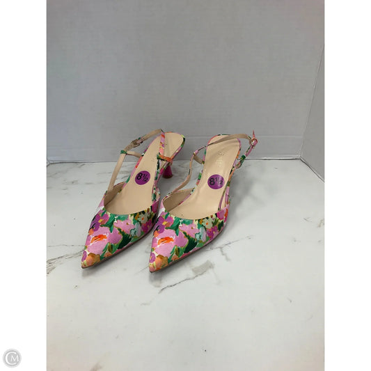 Shoes Heels Kitten By Nine West In Floral Print, Size: 8.5