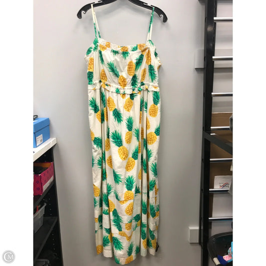 Dress Casual Midi By J. Crew In Yellow, Size: 14