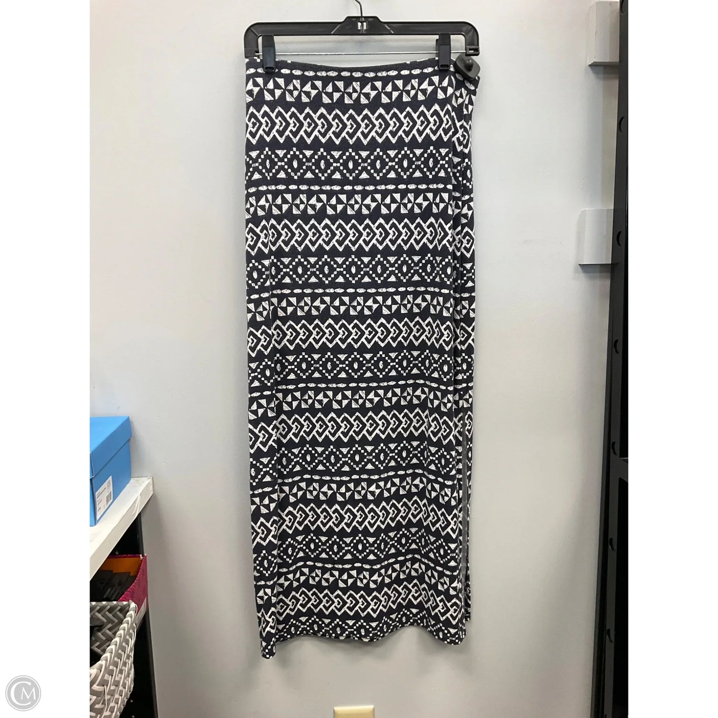 Skirt Maxi By Loft In Blue & White, Size: S