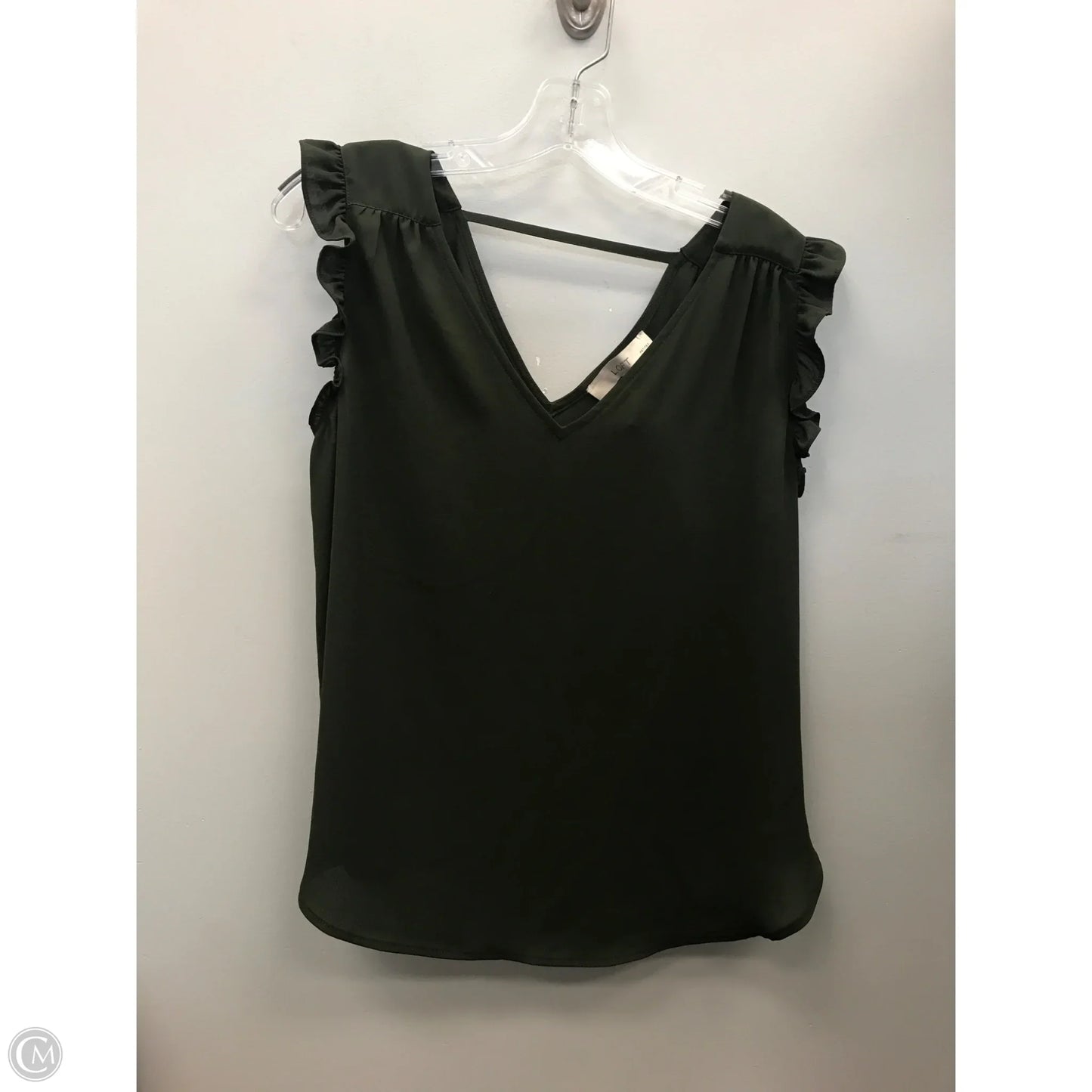 Top Sleeveless By Loft In Green, Size: Mp