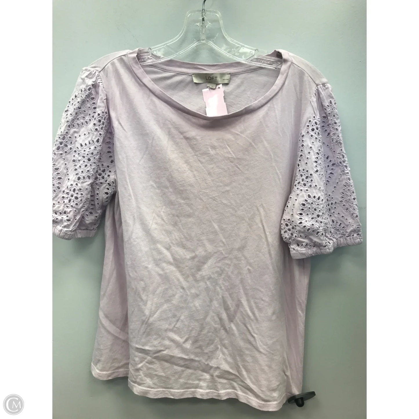 Top Short Sleeve By Loft In Purple, Size: Mp