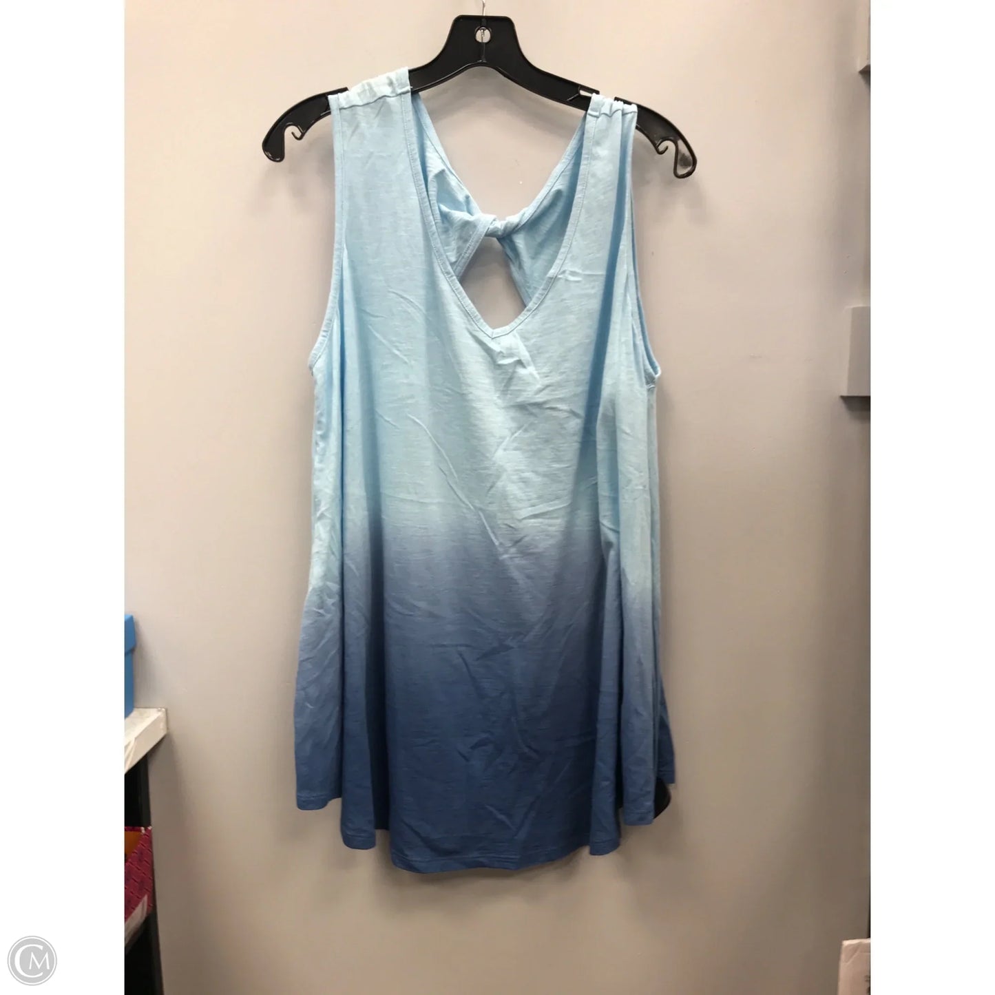 Top Sleeveless By Terra & Sky In Blue, Size: 3x