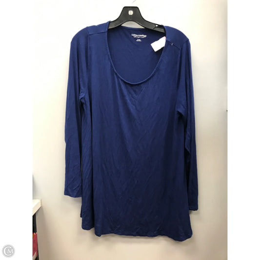 Top Long Sleeve Basic By Soft Surroundings In Blue, Size: Xl