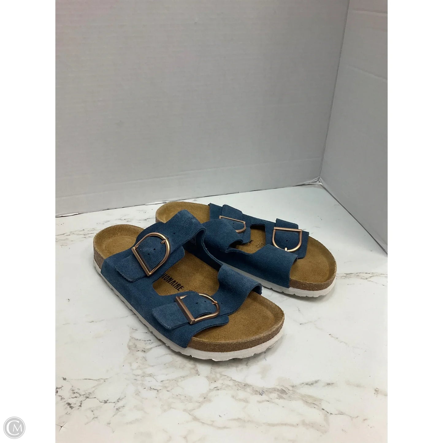 Sandals Flats By Cushionaire In Blue, Size: 9