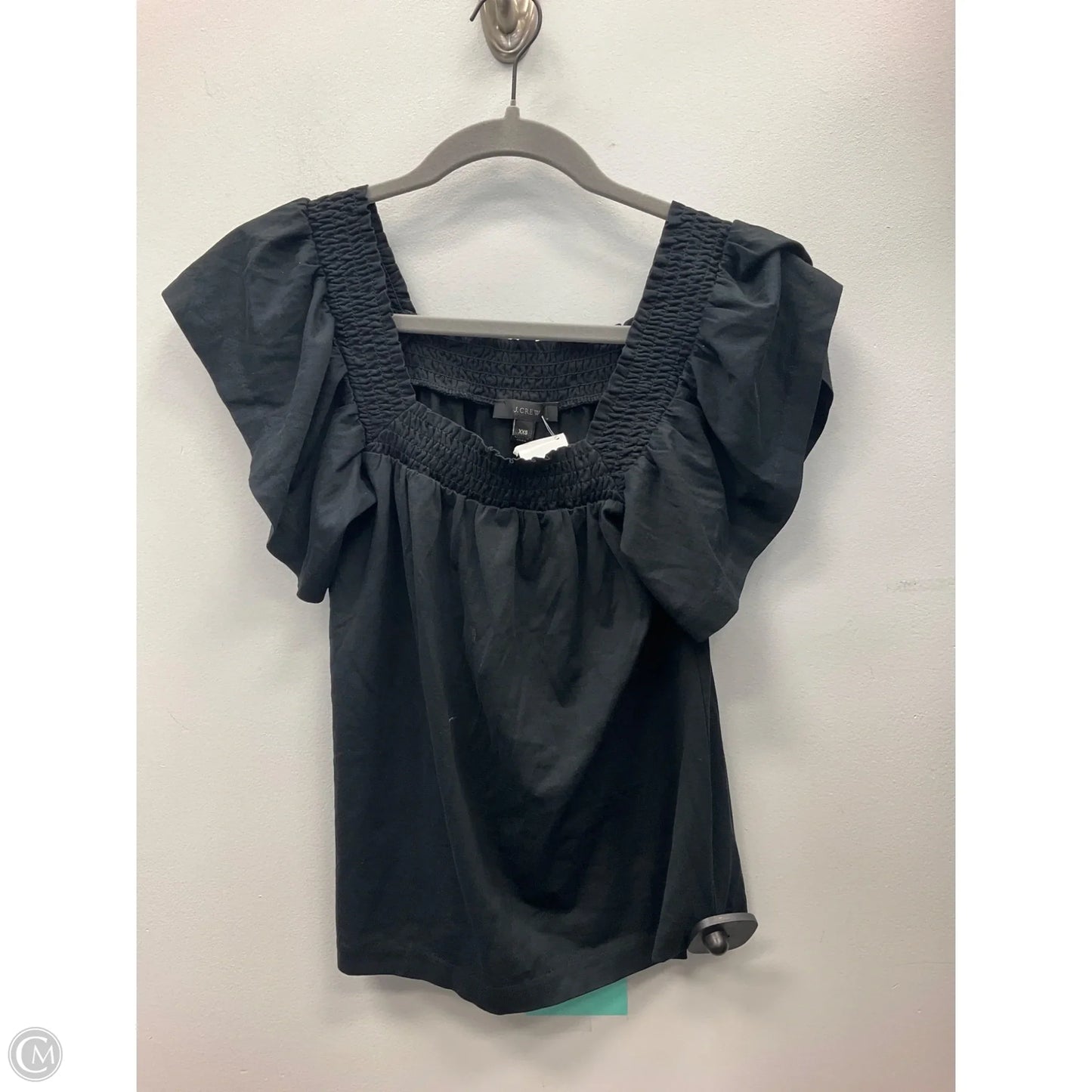 Top Short Sleeve By J. Crew In Black, Size: Xxs