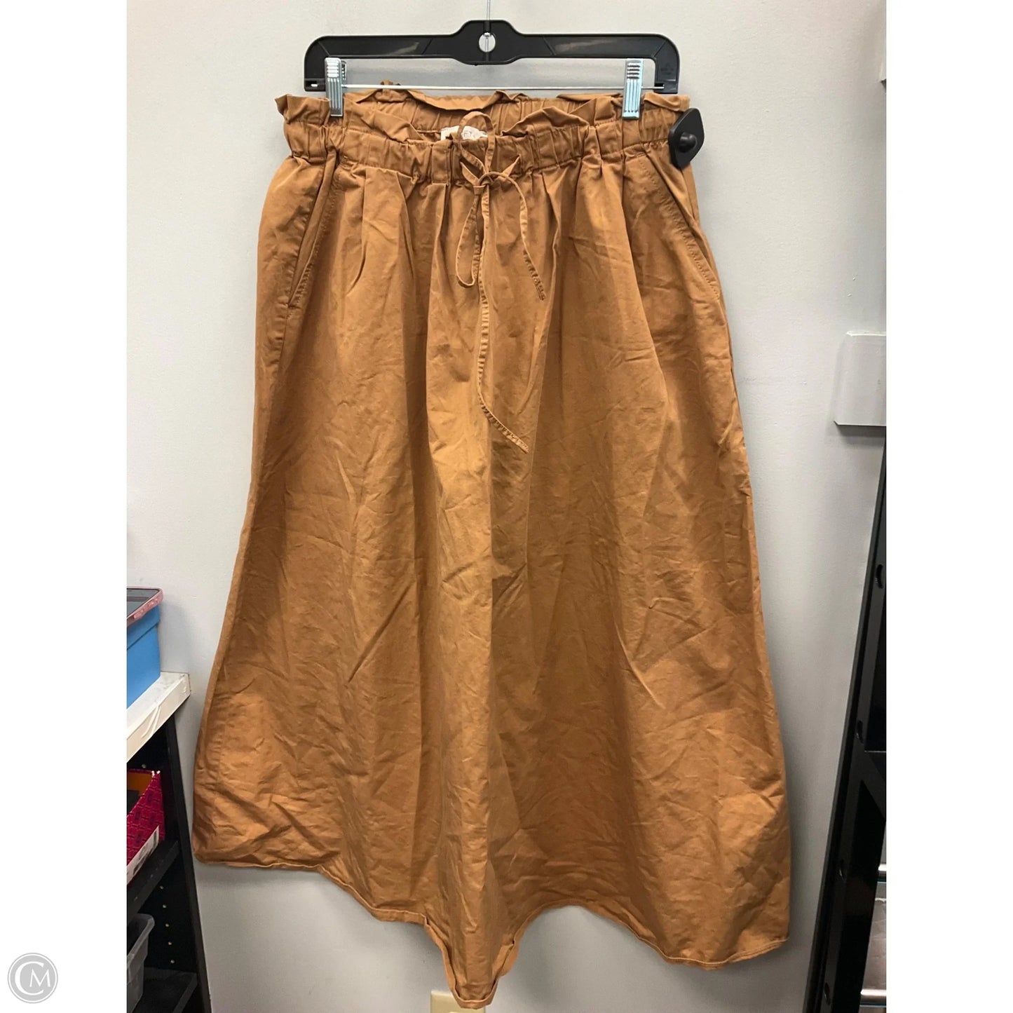 Skirt Midi By Loft In Tan, Size: M
