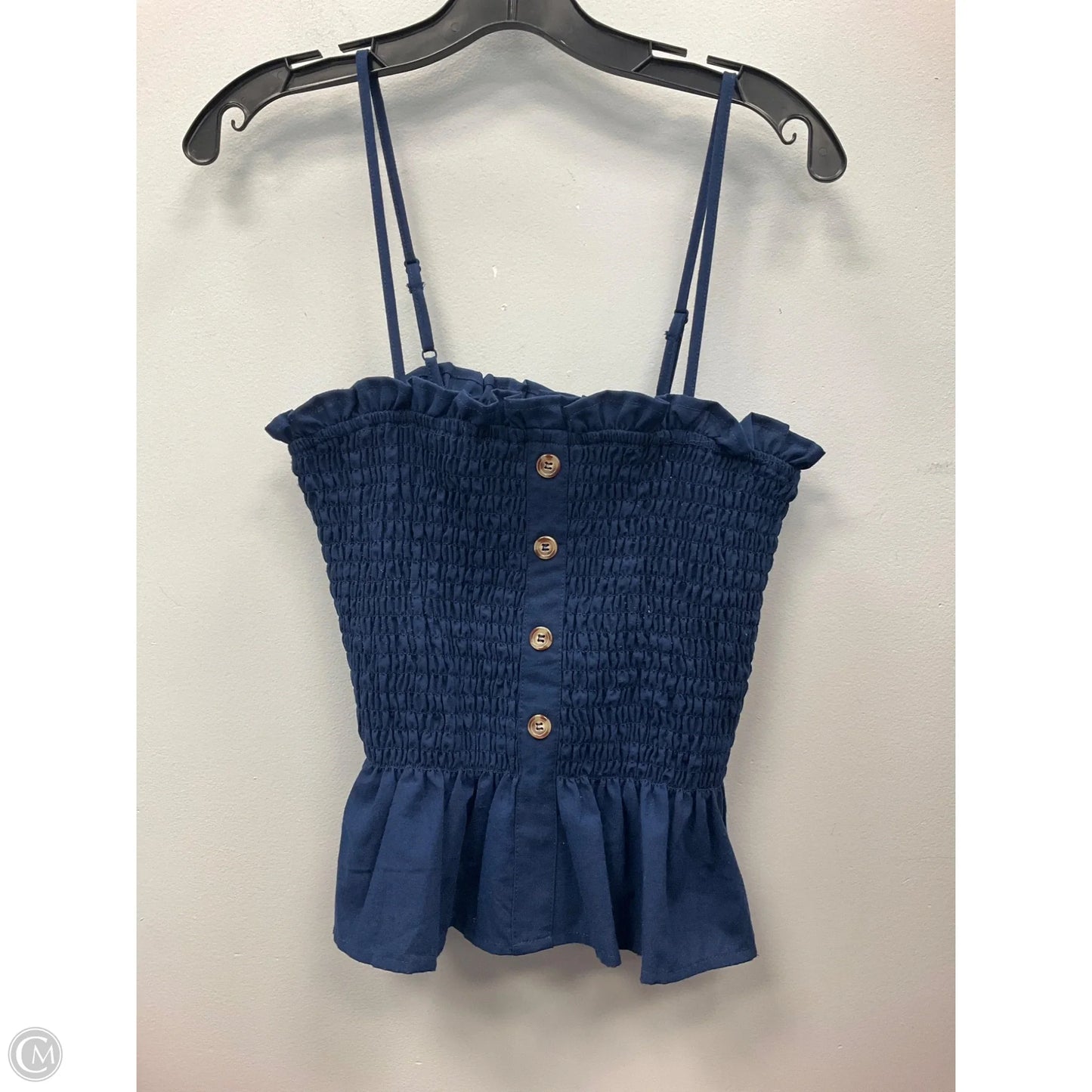 Top Sleeveless By Pink Lily In Blue, Size: L