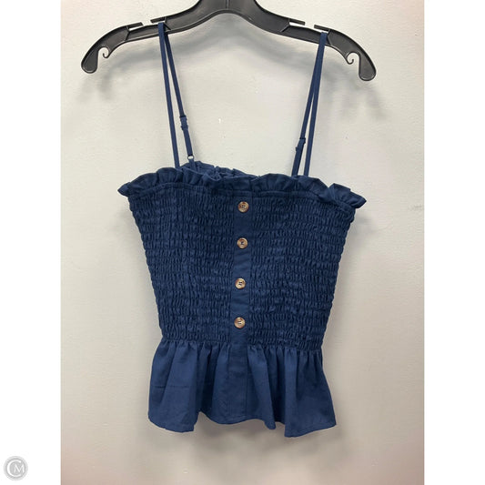 Top Sleeveless By Pink Lily In Blue, Size: L