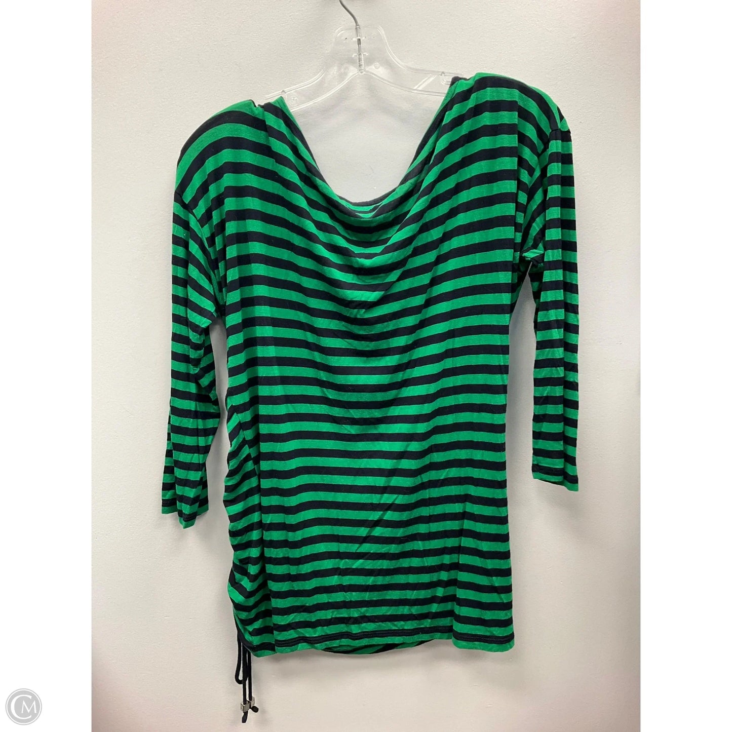 Top 3/4 Sleeve By Michael By Michael Kors In Striped Pattern, Size: M