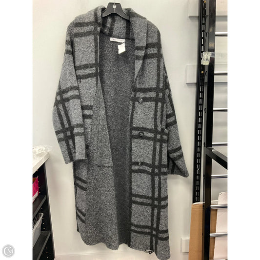 Sweater Cardigan By Zara In Black & Grey, Size: M