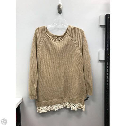 Sweater By Hippie Rose In Tan, Size: L