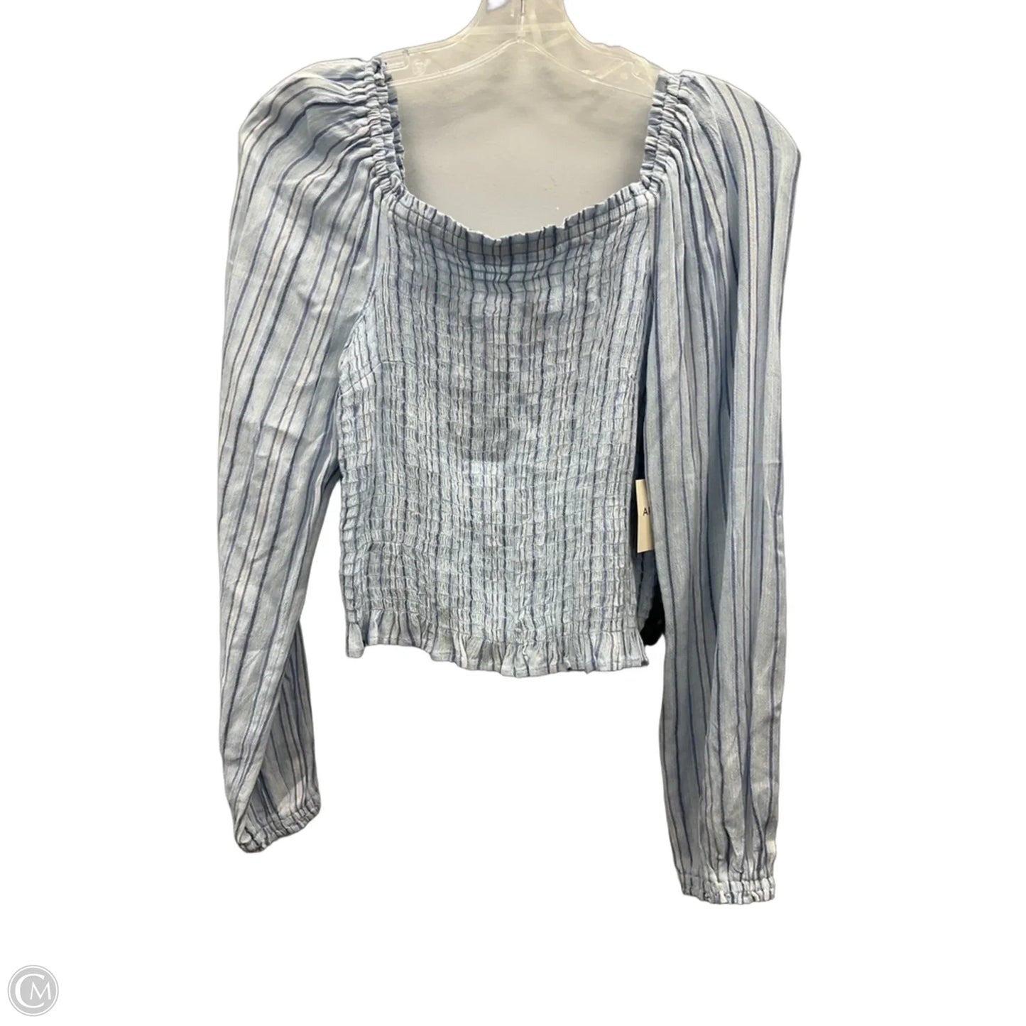 Top Long Sleeve By Arizona In Striped Pattern, Size: M