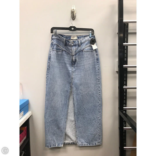 Skirt Maxi By Abercrombie And Fitch In Blue Denim, Size: 6