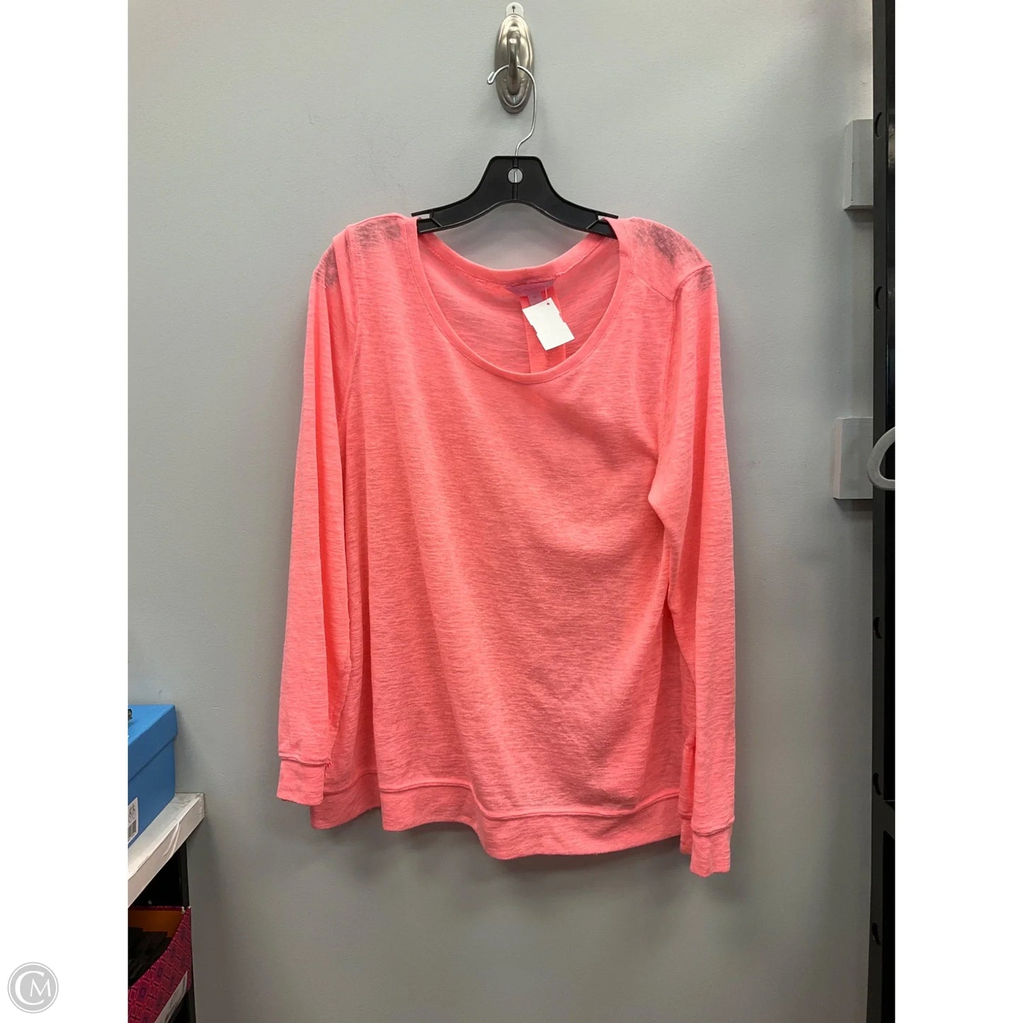 Top Long Sleeve Designer By Lilly Pulitzer In Pink, Size: Xl