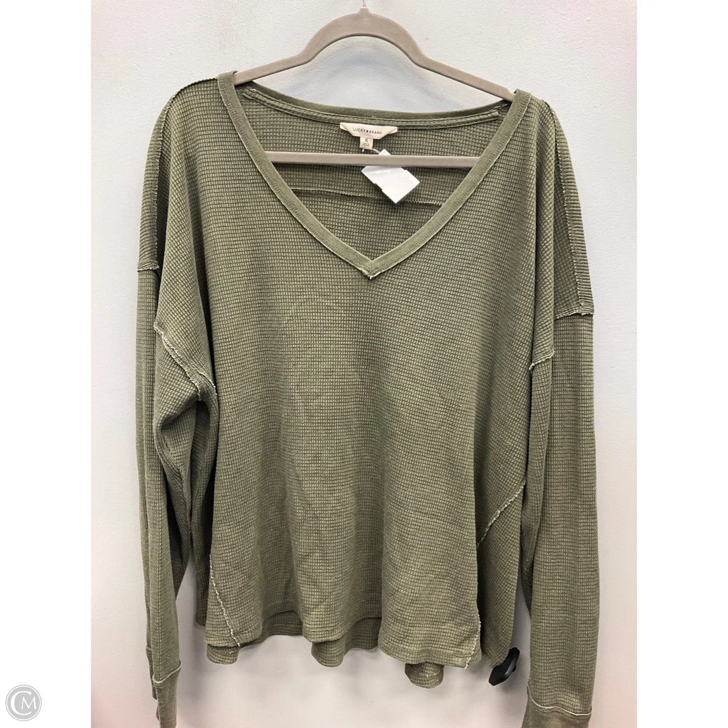 Top Long Sleeve By Lucky Brand In Green, Size: Xl