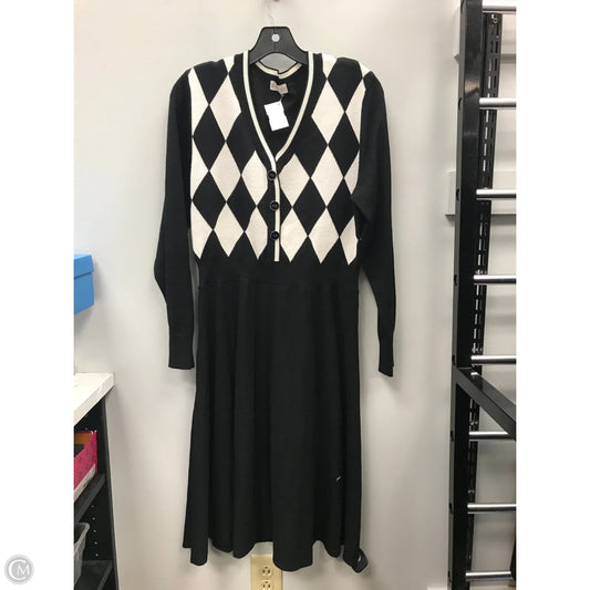 Dress Sweater By Clothes Mentor In Black & White, Size: Xl