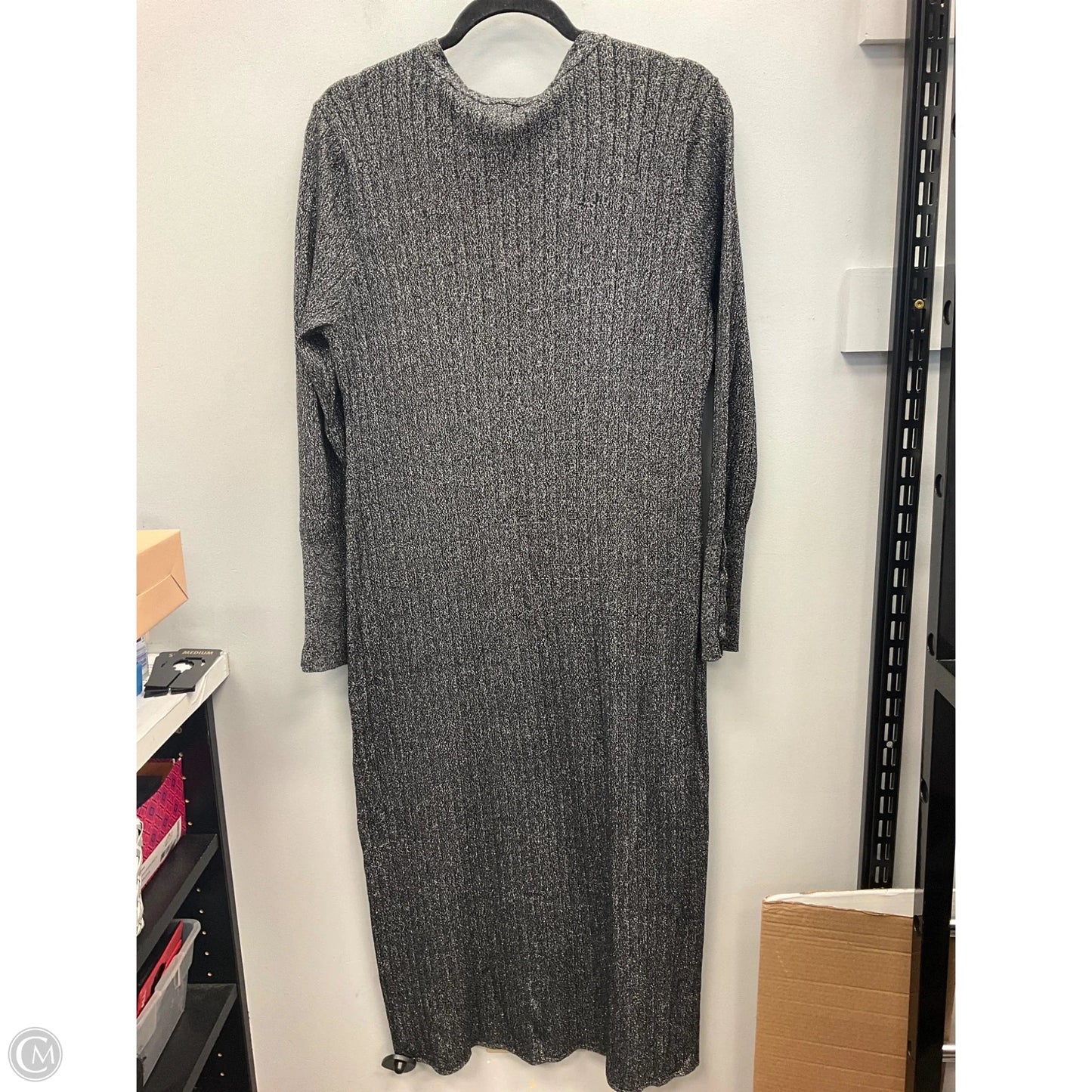 Dress Sweater By Calvin Klein In Silver, Size: Xl