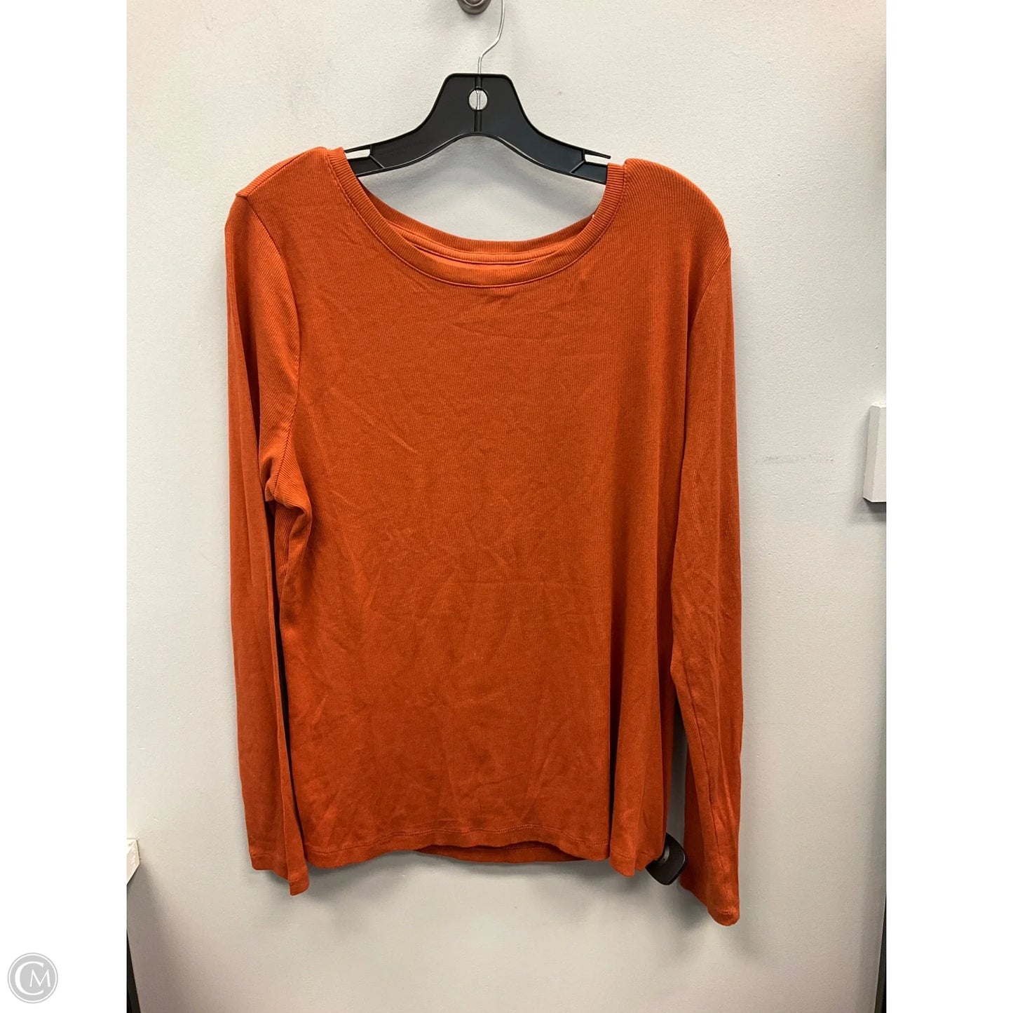 Top Long Sleeve Basic By A New Day In Orange, Size: Xl