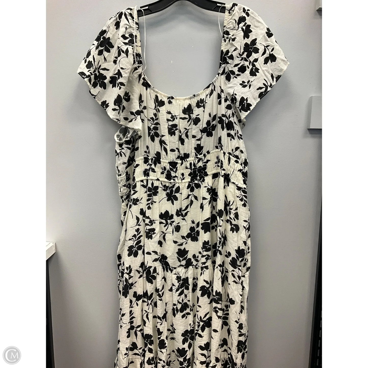 Dress Casual Midi By Blu Pepper In Black & White, Size: 1x