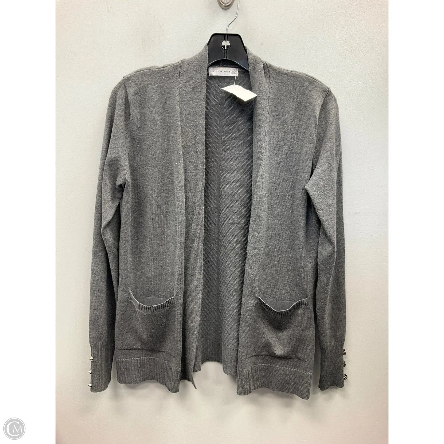 Sweater Cardigan By Retrology In Grey, Size: Sp