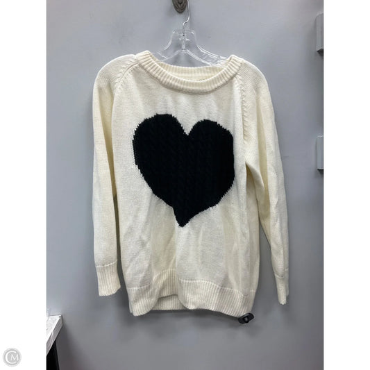 Sweater By Clothes Mentor In Black & Cream, Size: L