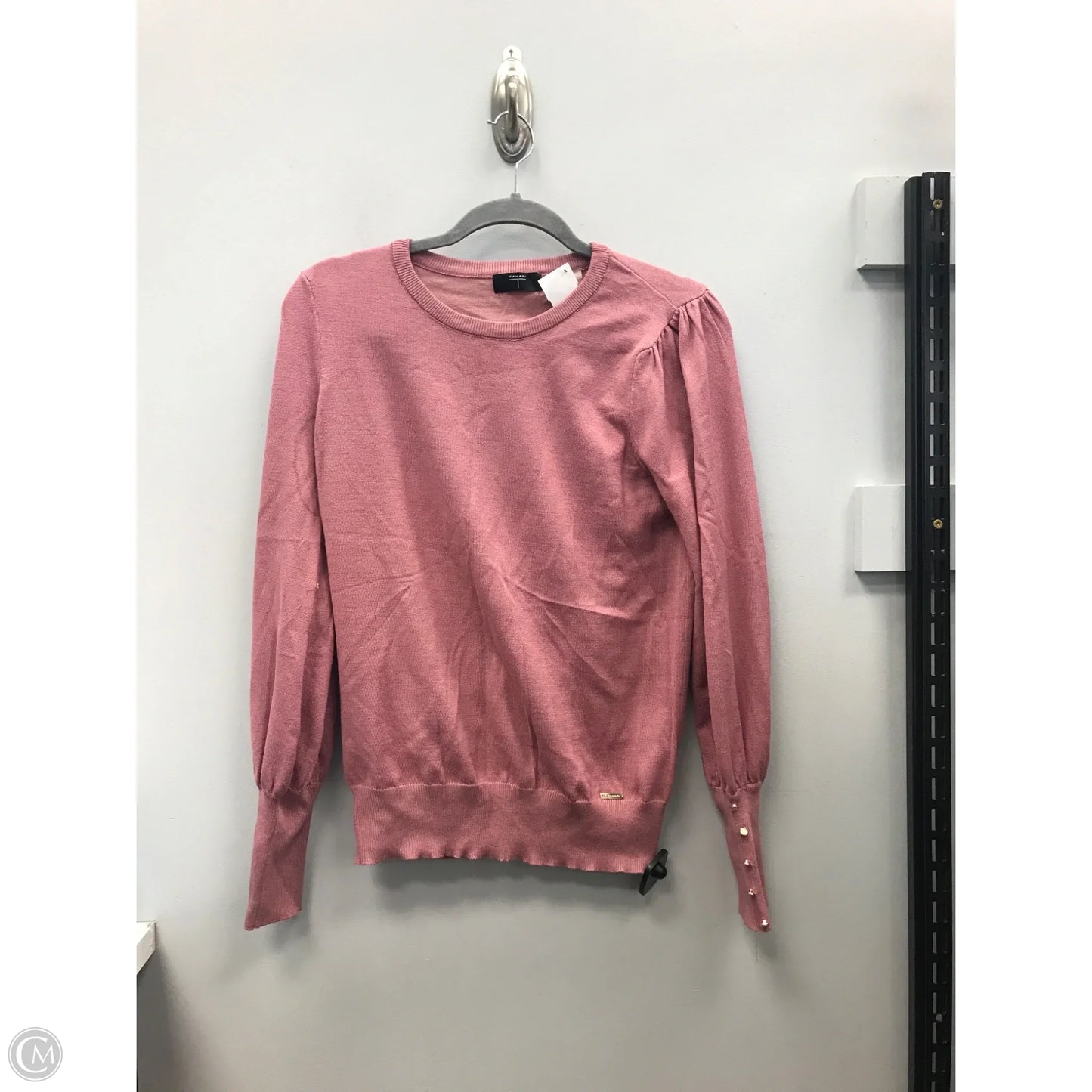 Top Long Sleeve By Tahari In Pink, Size: M
