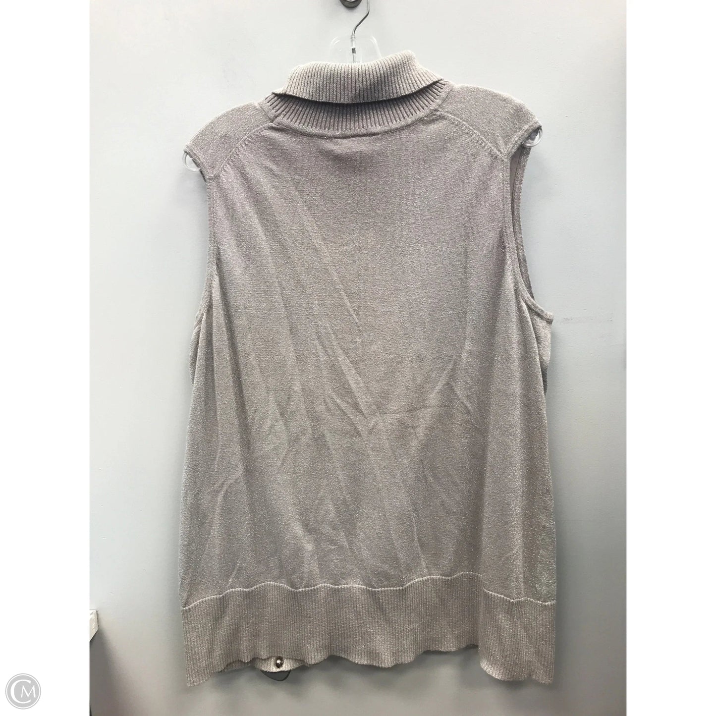 Top Long Sleeve By Liz And Me In Silver, Size: 1x