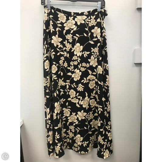 Skirt Midi By Ann Taylor In Black & Cream, Size: 10