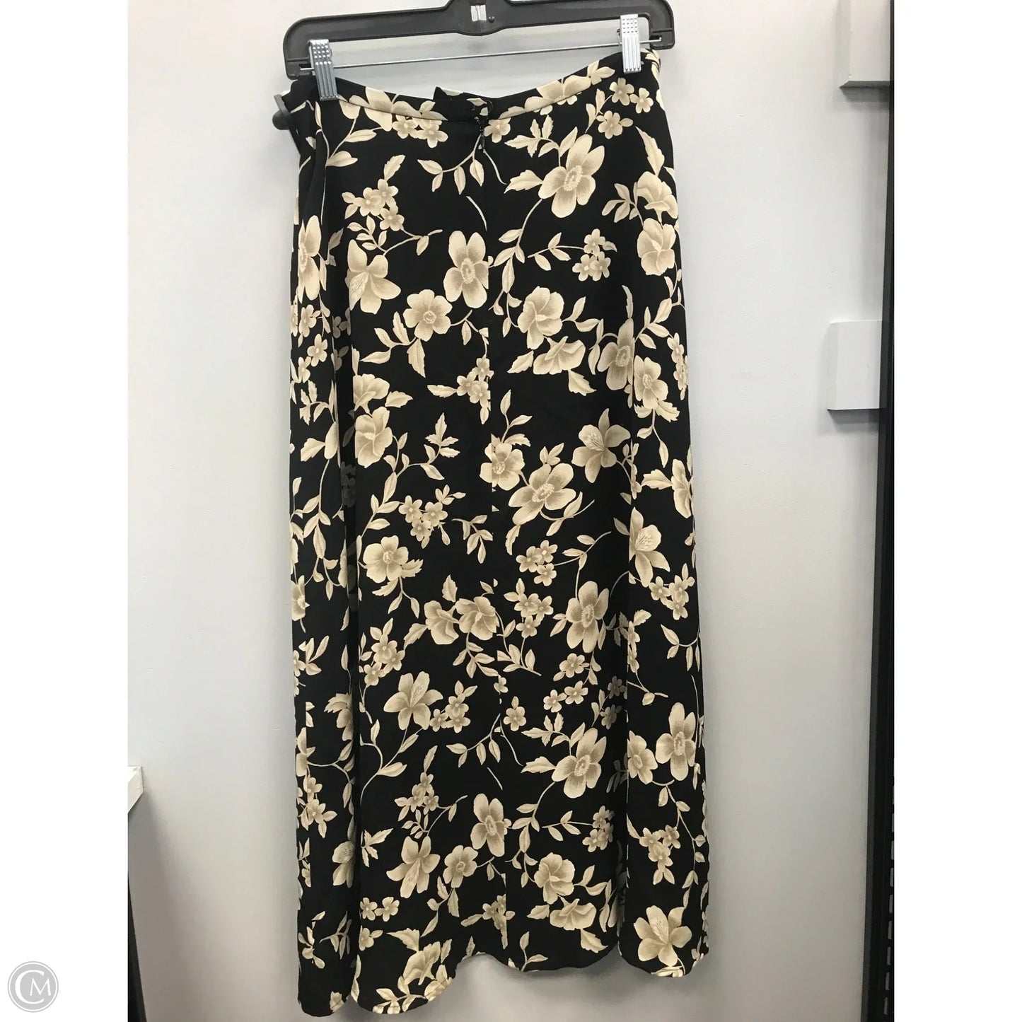 Skirt Midi By Ann Taylor In Black & Cream, Size: 10