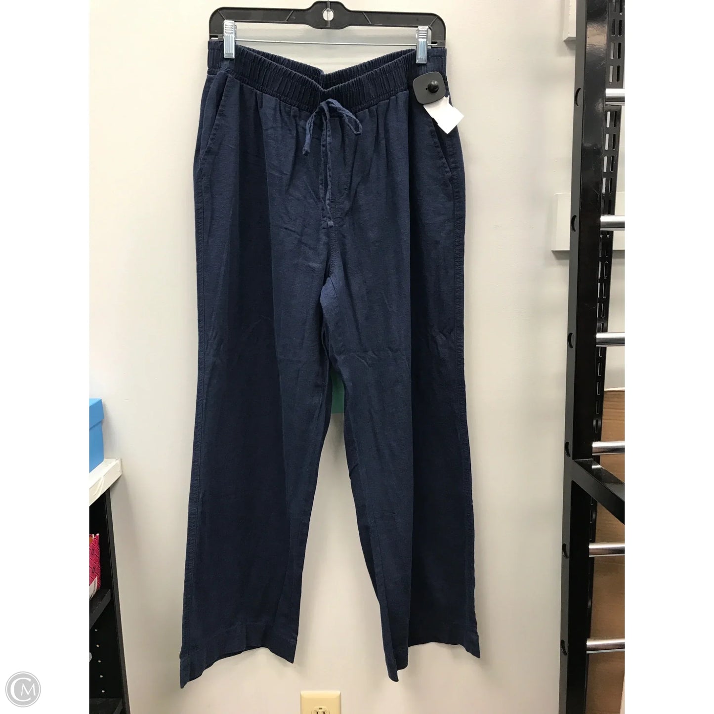 Pants Linen By Briggs In Blue, Size: L