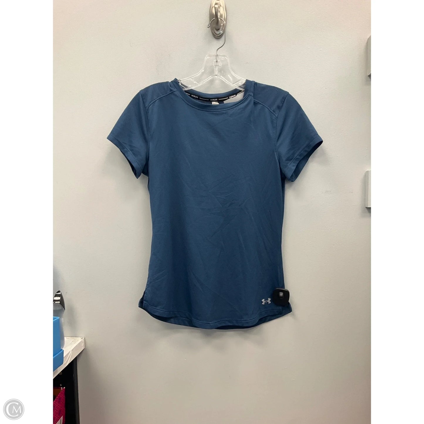 Athletic Top Short Sleeve By Under Armour In Blue, Size: Xs