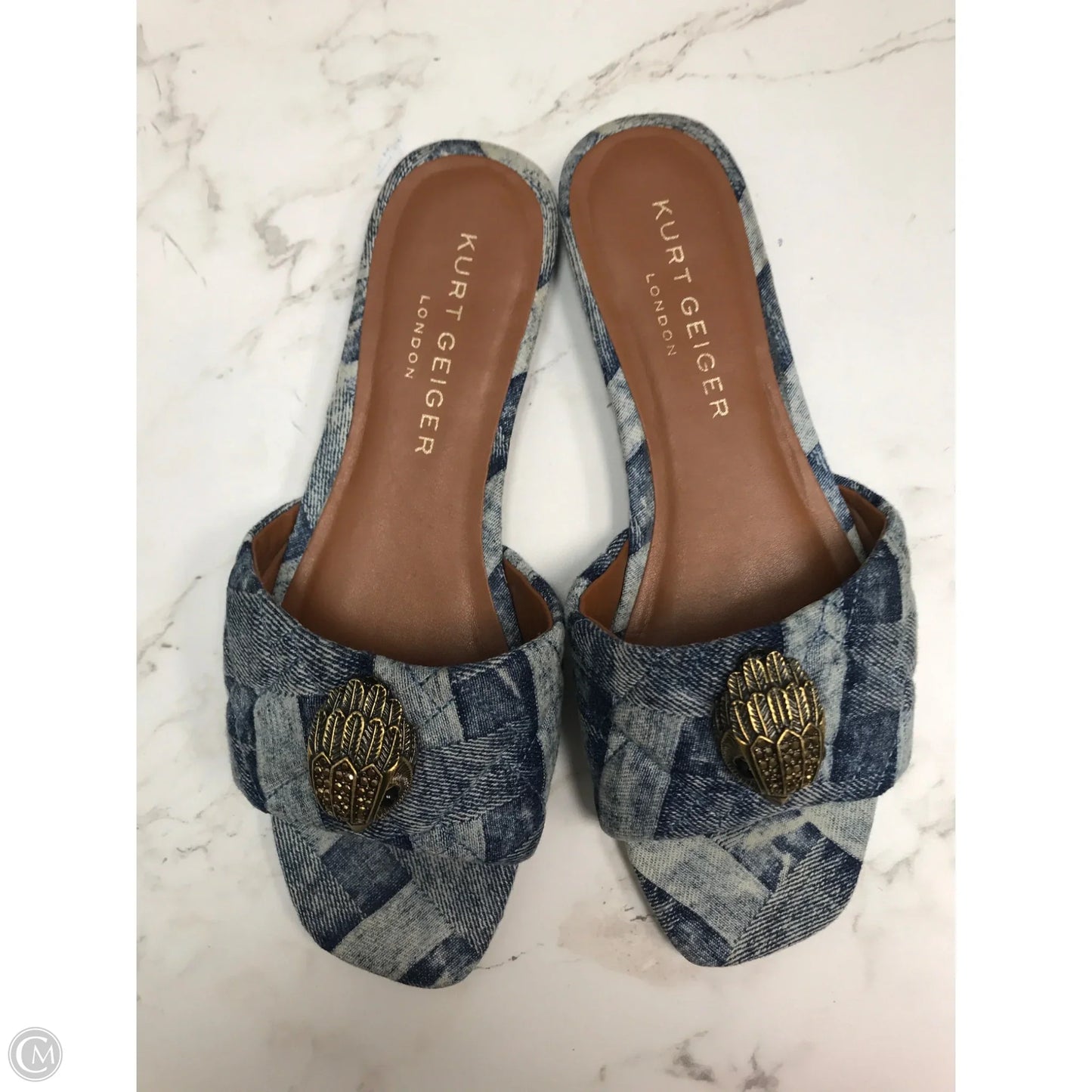 Sandals Designer By Kurt Geiger In Blue, Size: 6.5
