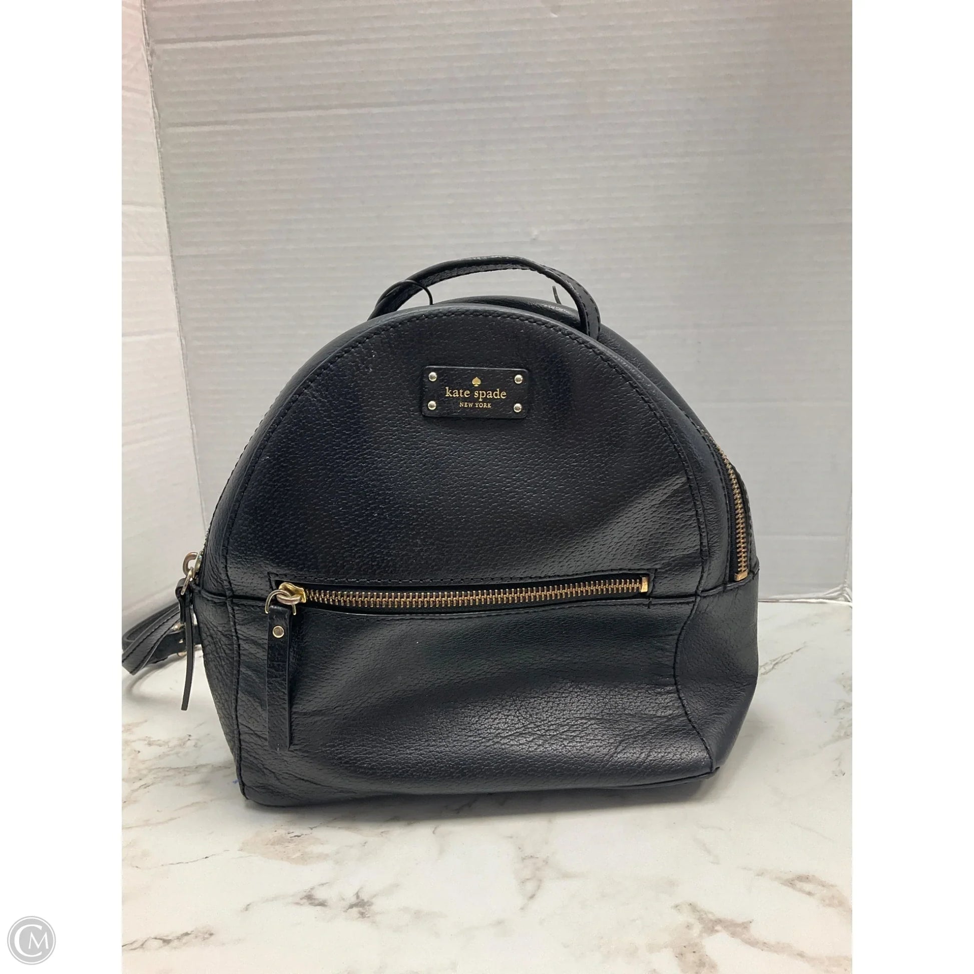 kate spade mini black backpack New York Karina Convertible karat gold plated hardware Kate Spade WKRU5984 Cameron Mini