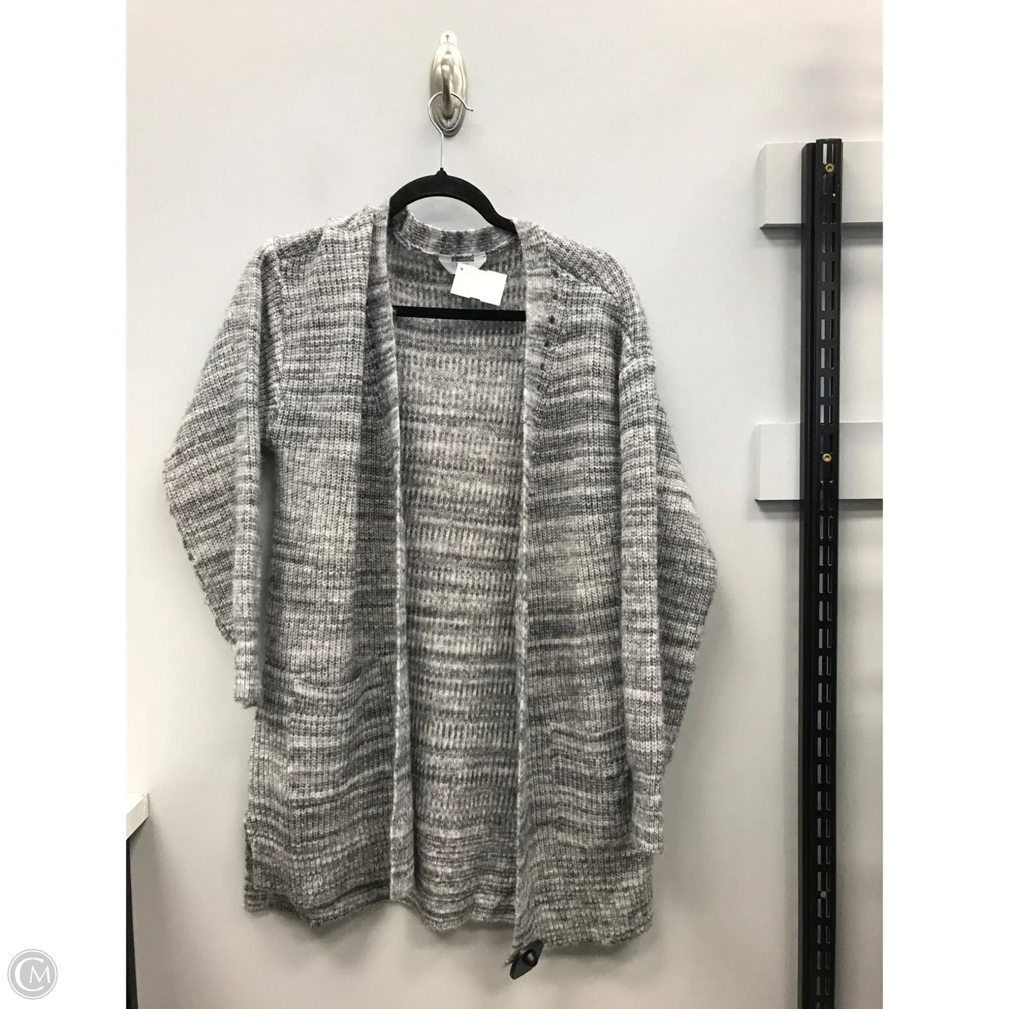 Sweater Cardigan By Time And Tru In Grey, Size: M