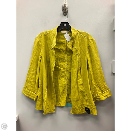 Jacket Shirt By Coldwater Creek In Yellow, Size: Xlp