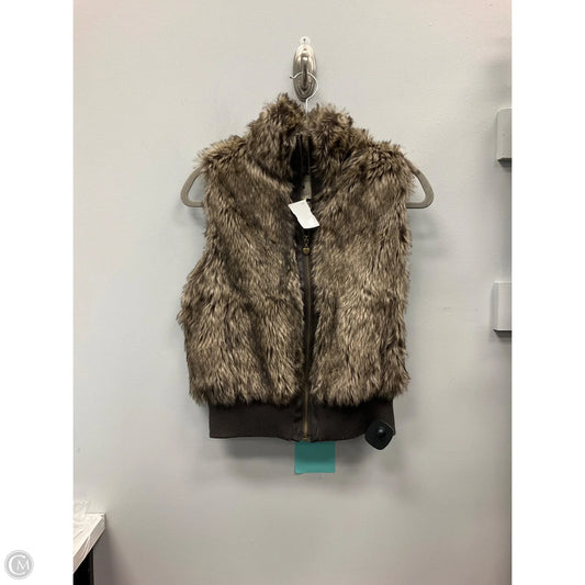 Vest Faux Fur & Sherpa By Forever 21 In Brown, Size: M