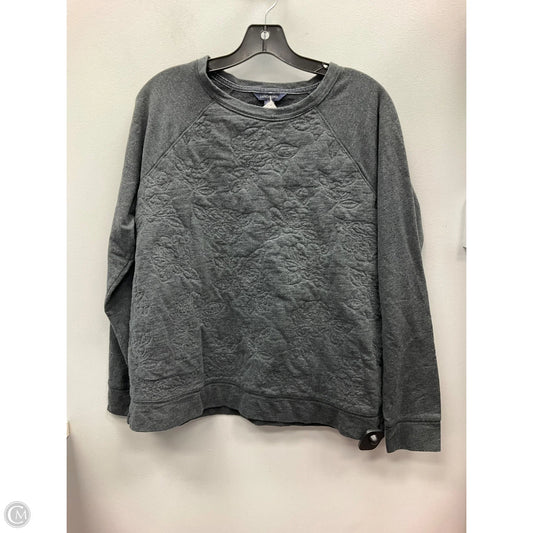 Sweatshirt Crewneck By Lands End In Grey, Size: M